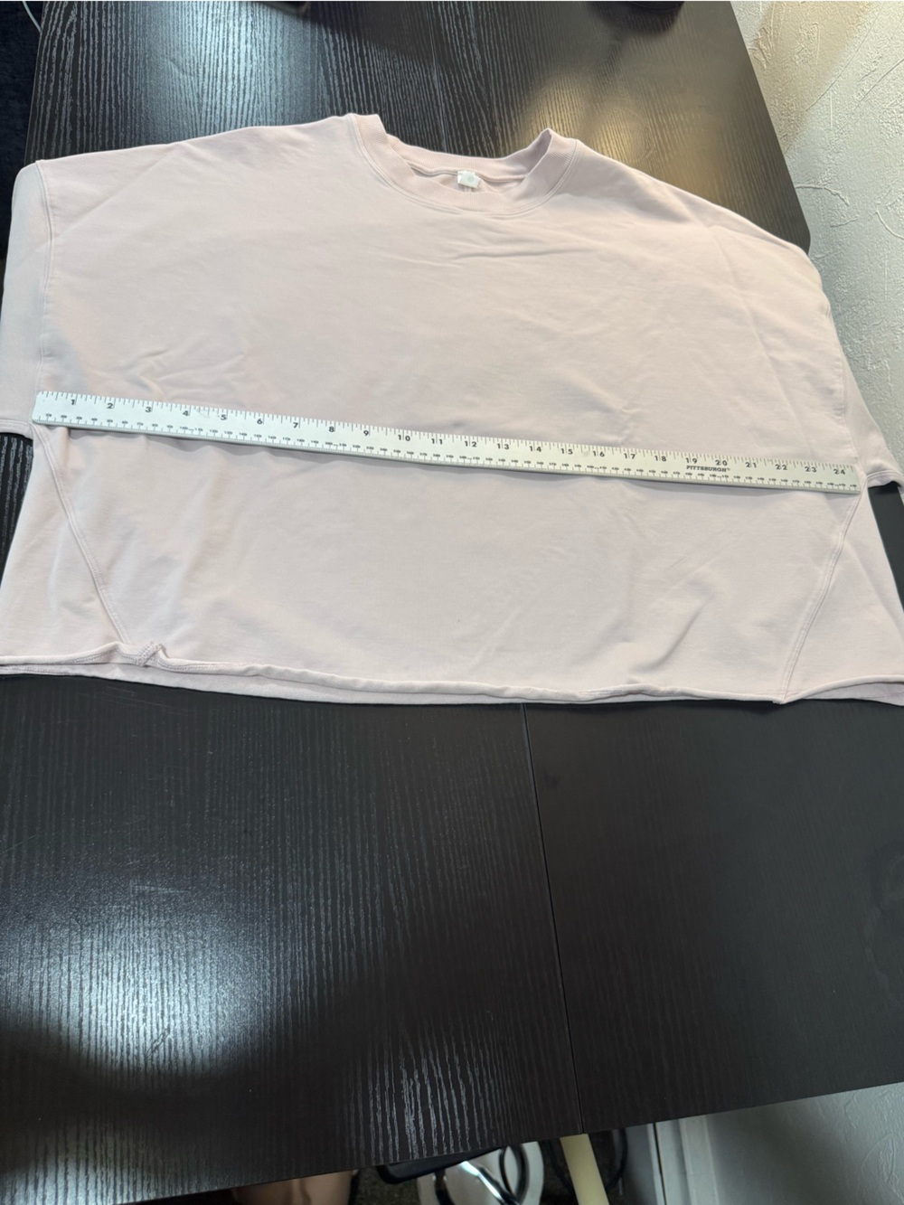 Lululemon LA Oversized Boxy Crew Sweatshirt Size XS/S Pink Mauve Raw Hem - Picture 8 of 8